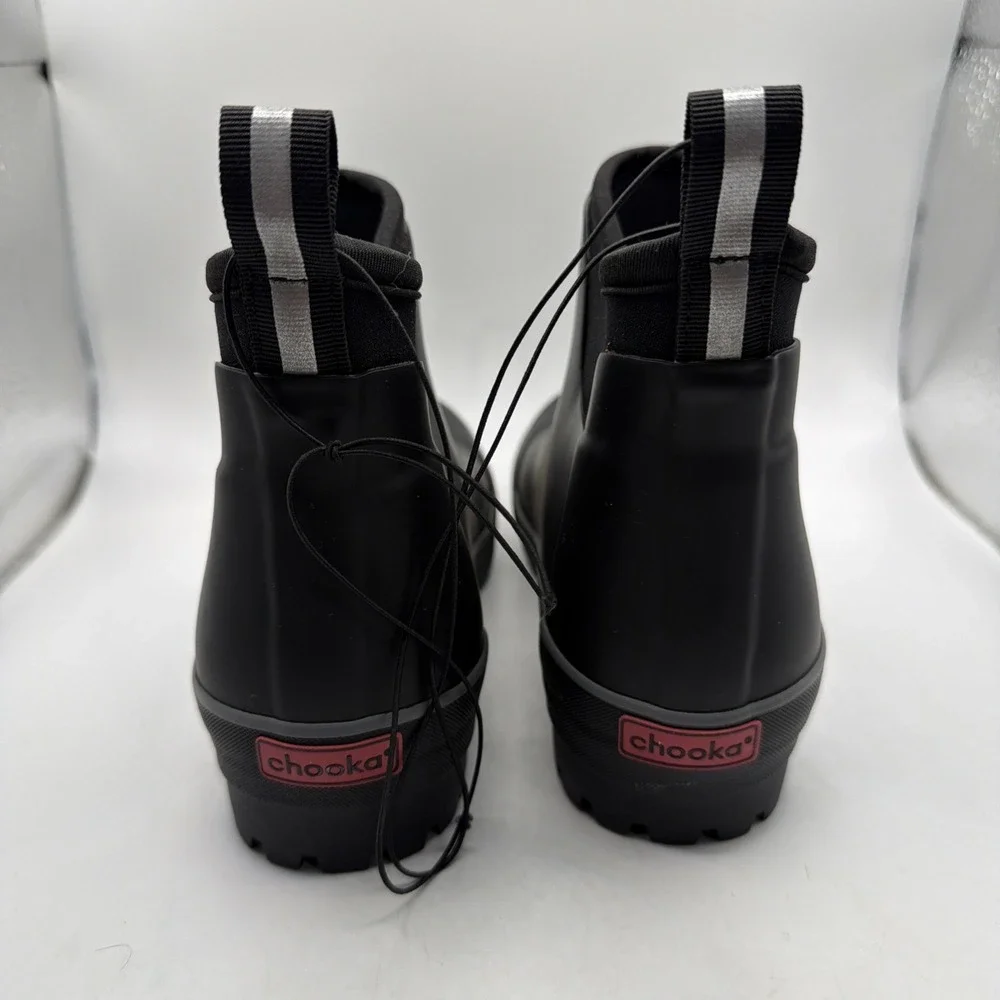Chooka Everyday Neoprene Ankle Rain Boot Women's Black Insulated Waterproof -6